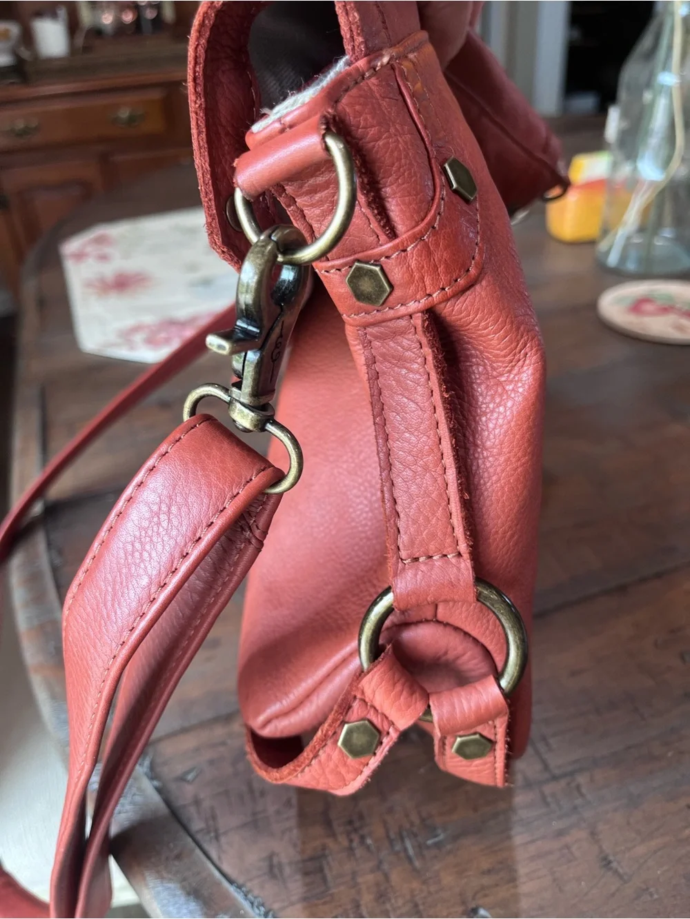 Day & Mood  Boho fold-over crossbody bag.